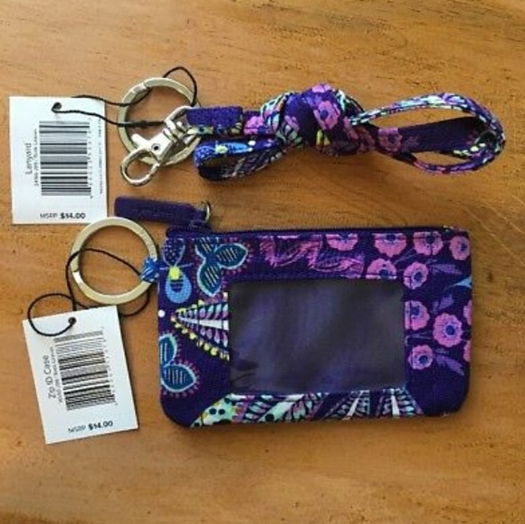 Vera Bradley Bags Nwt Vera Bradley Zip Id Lanyard Poshmark